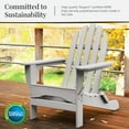 thumbnail image 3 of DuroGreen Adirondack Chair Set Made With All-Weather Tangent lumber, 2 Chairs, 1 Side Table, Oversized, High End Patio Furniture for Porch, Lawn, or Deck, No Maintenance, USA Made, Light Gray, 3 of 6