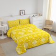 thumbnail image 3 of Erosebridal Hippie Aztec Bedding Full Comforter Set, Bohemian Southwestern Down Comforter, Yellow, Reversible 3 Pieces, 3 of 8