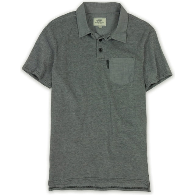 Ecko Unltd. Polo de rugby con bolsillo de color sólido de piqué para hombre, negro, extragrande Ecko Unltd. polo, rugbi