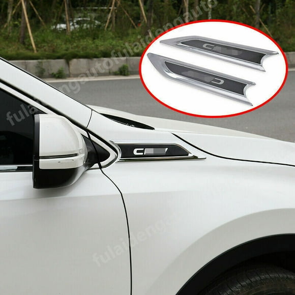 for Honda CRV 2017-2021 ABS Chrome Fender Side Body Emblem Hood Trim Cover 1Pair