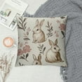 thumbnail image 2 of SHERONV Spring Easter Pillow Covers  - Cute Bunny Rabbit Pattern, Soft Pastel Decorative Cushion Case for Sofa, Couch, Bedroom Home Decor 24x24in, 2 of 5