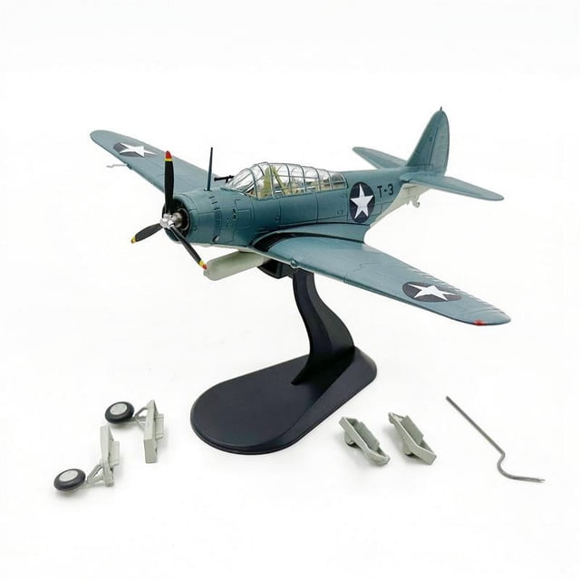 Simulación 1:72 Modelo de avión T-3 con soporte de exhibición, colecciones de adornos Modelo de avión de de metal para estantería de oficina