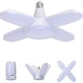 thumbnail image 1 of Luz de garaje de 60 W, blanco frío 6500 K, luz de taller flexible con 4 paneles ajustables, luz de techo LED, para garajes, almacenes y gimnasios., 1 of 5