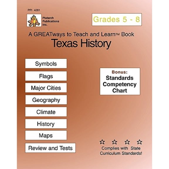 Pre-Owned Texas History Grades 5-8: Greatways To Teach And Learn (Paperback) 1934990000 9781934990001
