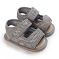 thumbnail image 2 of Akiihool Boys Soft Sole Sandals Pre-Walking Baby Sandals Breathable & Comfortable (Grey,4), 2 of 6