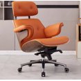 thumbnail image 2 of Genuine leather sedentary office chair, modern study owner's chair, comfortable armrest, large class chair My Lux Decor Round, 2 of 8