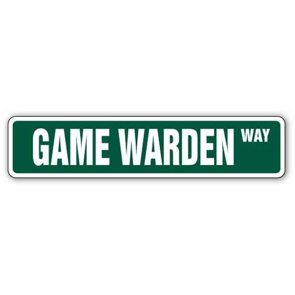 SignMission 8 x 36 in. Street Sign - Game Warden - Park National Fish Decals Park