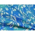 thumbnail image 4 of oneOone Rayon Turquoise Blue Fabric Batik Sewing Material Print Fabric By The Yard 56 Inch Wide, 4 of 6
