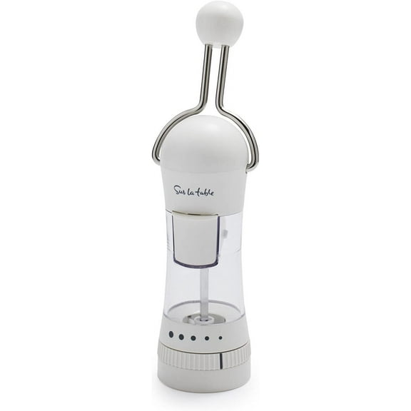 Spice Ratchet Mill Grinder with 5 Coarse settings, White