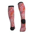 thumbnail image 4 of Compression Socks for Women and Men - Orange Paisley Floral Compression Socks Circulation for Workout, 4 of 8