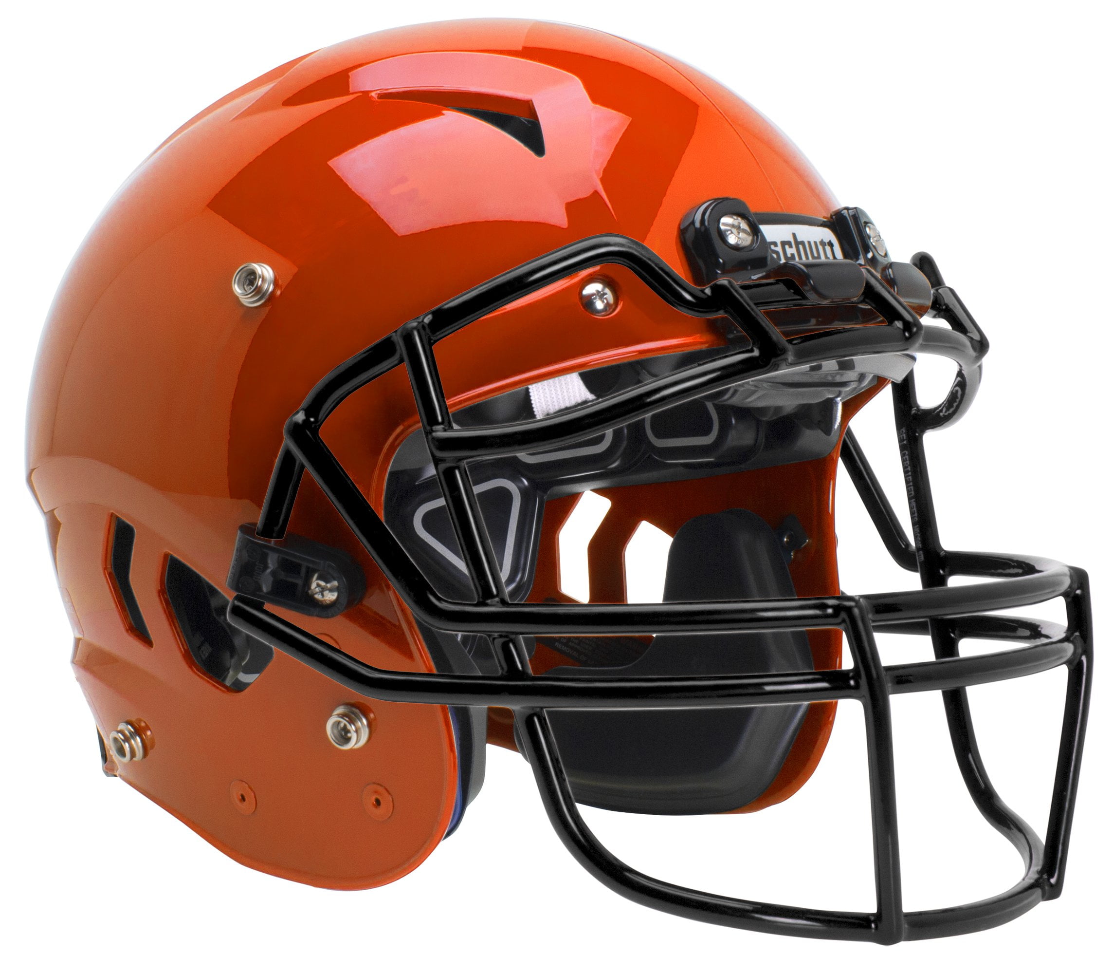 orange football helmet