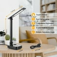 thumbnail image 6 of IMAGE LED Desk Lamp Light w/ 4 USB Charging Port and 2 AC Power Outlet, 8.2FT Extension Cord Power Strip Station, 3 Level Brightness, Touch Dimmer Control, Eye-Caring Lamp for Bedside Office Hotel, 6 of 9