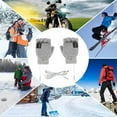 thumbnail image 4 of Unisex USB Heated Fingerless Winter Gloves, Rechargeable Heating Hand Warmers, Knitting Hands Full & Half Fingerless Heated Gloves, Warm Gloves for Winter Daily Use and Laptop Activities, 4 of 5