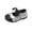 E146-Silver, variant on hengsof Girls Flat Shoes with Bow and Ankle Strap Soft Sole Comfortable Casual Dress Shoes for Toddler Little Girl Princess Party Wedding School