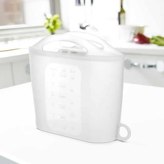 IBASETOY Reusable Silicone Food Pouch for Storage and Microwave Steaming with Large Capacity