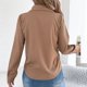 thumbnail image 5 of Xuyuer Women's Casual Solid Color Long Sleeve Turndown Collar Button Blouse, Elegant Office Top for Business Attire, Formal Events and Professional Wardrobe Essentials, 5 of 8