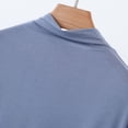 thumbnail image 6 of LangJing Womens Pajama Tops Short Sleeve Plus Size Loose Fit T Shirts High Neck Summer Spring Tops 2026 Basic Casual Sleepwear Light Blue,XXL, 6 of 8