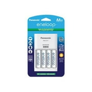 Panasonic Advanced Individual Cell Battery Charger with 4 AA eneloop 2100 Cycle Rechargeable Batteries