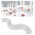 thumbnail image 3 of Portavelas bandeja arcilla portavelas soporte inferior posavasos yeso de silicona manualidades DIY arte foto Props 11.22x1.54x1.26 pulgadas, 3 of 9