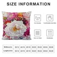 thumbnail image 6 of Nawypu Throw Pillow Cover Luxurious Peony Flower Pillow Case Square Cushion Cover for Sofa Couch Home Car Bedroom Living Room Decorative Red Pink White,Set of 2, 6 of 6