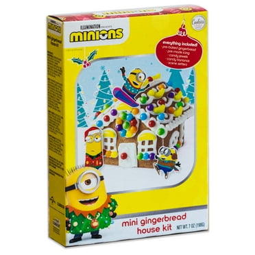 Minion Mini Gingerbread Holiday House Kit - Includes Everything - Pre-Baked - 7oz, 198g - 1 PACK
