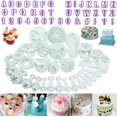 thumbnail image 1 of Cortadores De Fondant De Flores, 73 Piezas, Cortador De Galletas Para Pasteles, Émbolo, Letras Del Alfabeto, Herramientas De Decoración, Girasol, Hoja De Rosa, Mariposa, Corazón, Estrella, Clavel, Mol, 1 of 5