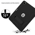 thumbnail image 6 of ELEHOLD Rugged Hybrid Case for iPad Pro 12.9"  6th/5th/4th/3rd Gen Military Grade Drop Shockproof Protection with Foldable Kickstand Pencil Holder for 12.9 inch iPad Pro 2022/2021/2020/2018,Black, 6 of 6