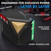 Plyo Box, 3-in-1 Foam Plyometric Jump Box, 16X12X14 Box Jump for Home Gym Training Fitness Workout Exercise