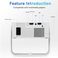 thumbnail image 4 of Mini Projector with WiFi and Bluetooth, 2026 Upgraded 1080P Smart Portable Projector with 180° Rotation, Auto Keystone, 4 of 13