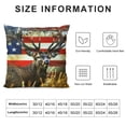 thumbnail image 5 of Orinice Deer Flag Americo Makk Graphic Decorative Pillow Cover for Home Couch Bed Sofa 20x20in, 5 of 5