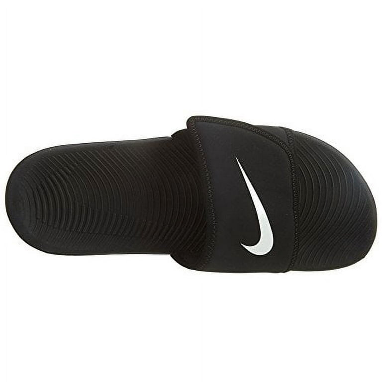 Nike Men\'s Kawa Adjustable Slide Sandals, Black/White, 8