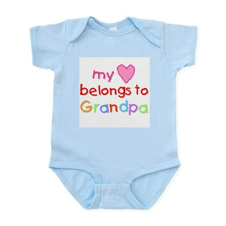 

CafePress - My Heart Belongs To Grandpa (A) Infant Bodysuit - Baby Light Bodysuit Size Newborn - 24 Months