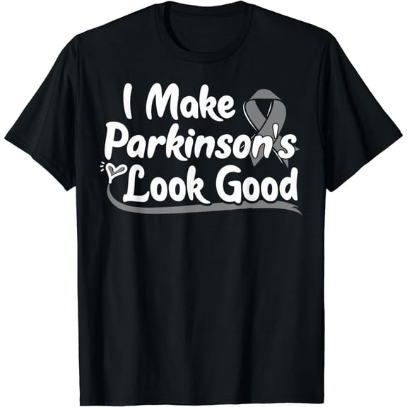 Gift for Parkinson Disease Patients Gray Awareness Ribbon T-Shirt