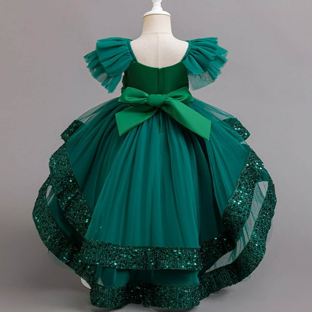 MIASHUI Girl Embroidery Lace Princess Pageant Dress Prom Ball Gown,Dark  Green,5-6 Years - Walmart Business Supplies