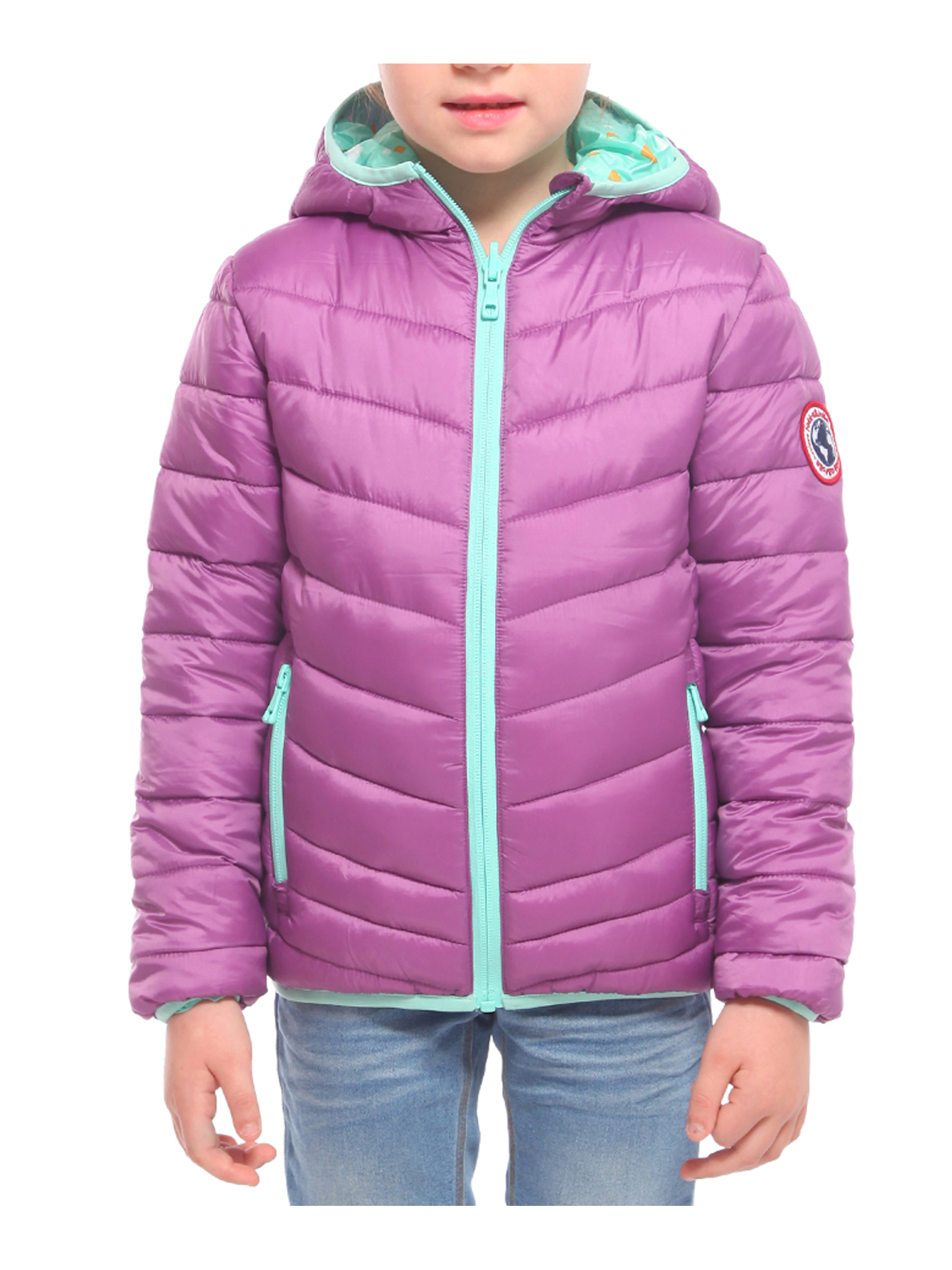 Rokka&Rolla Girls' Reversible Light Puffer Jacket Coat, Sizes 4-18 - image 4 of 9