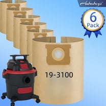 6 Pack 19-3100 High-Efficiency Disposable Filter Bag ,Compatible with Hyper Tough 5 Gallon Wet/Dry Vacuum