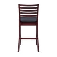 thumbnail image 6 of Hawthorne Collections 25" Wood & Faux Leather Counter Stool in Dark Merlot/Black, 6 of 15