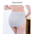 thumbnail image 5 of Ausing 3 Pack Maternity Plus Size Pregnancy Panties Lace Underpants Seamless Maternity Underwear Under Bump Postpartum Bean Paste Gray Skin Color XXXL, 5 of 9