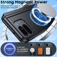 thumbnail image 4 of Vizvera Magnético para Google Pixel 10 Pro Funda Plegable con Soporte, Compatible con Magsafe, Protección de Bisagra, Protector de Pantalla, Soporte Oculto Incorporado, Funda Delgada a Prueba de Golp, 4 of 8