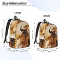 thumbnail image 3 of Lsque Yak Pattern Canvas Daypack, Durable Backpack, High-quality Versatile Backpack,Vintage Compact Backpack-Medium, 3 of 6
