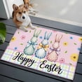 thumbnail image 3 of Entryway Rug 2'x3', Easter Bunny Small Rug for Kitchen Bathroom Door Mat Indoor Entrance, Spring Watercolor Polka Dot Flower Plaid Pink Non-Slip Area Rugs Floor Mats Carpet Front Door Rugs, 3 of 8