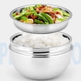 thumbnail image 4 of Inteprter Fiambrera elegante de acero inoxidable, fácil de limpiar, segura para llevar, contenedor térmico de almuerzo de regalo Cocina y Comedor plata 0.8L, 4 of 6