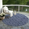 thumbnail image 6 of Addison Rugs Chantille Indoor/Outdoor Transitional Floral Navy Washable Round Rug, 8' x 8', 6 of 6