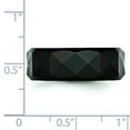 thumbnail image 4 of Ceramic Black Faceted 8mm Mens Wedding Ring Size 9.5, 4 of 6