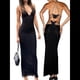thumbnail image 2 of Vestidos Estampados para Mujer, Escote Sin Espalda, Adelgazantes Negro XS, 2 of 10