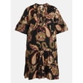 thumbnail image 6 of Scenario Women's and Women's Plus V Neck Mini Dress with Flutter Sleeves, Sizes XS-4X, 6 of 6