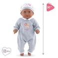 thumbnail image 3 of Corolle Bébé Calin Marius Boy Baby Doll - 12 Soft Body Doll with Gray Outfit, Sleeping Eyes That Open and Close, Vanilla Scented, Mon Premier Poupon Collection for Ages 18 Months and up, 3 of 5