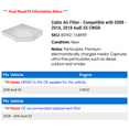 thumbnail image 2 of Cabin Air Filter - Compatible with 2008 - 2016, 2018 Audi S5 CWGD 2009 2010 2011 2012 2013 2014 2015, 2 of 2