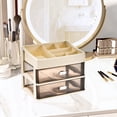 thumbnail image 1 of Cajones De Almacenamiento, Caja De Almacenamiento De Plástico Grueso Con Divisores Extraíbles, Organizador Beige Para Maquillaje, Suministros De Oficina Y Artículos Esenciales Para El, 1 of 6