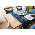 thumbnail image 3 of Rectangular Tablecloths 130*200cm,Tableclothes for Table Blue Solid Color with Embroidered Edge Polyester Indoor Outdoor Table Cloth, 3 of 5